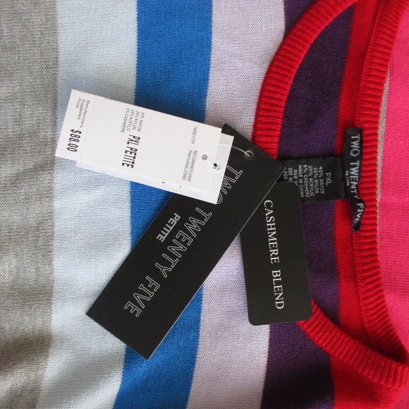 NWT - TWO TWENTY FIVE cashmere blend sweater - PXL - Picture 2 of 3